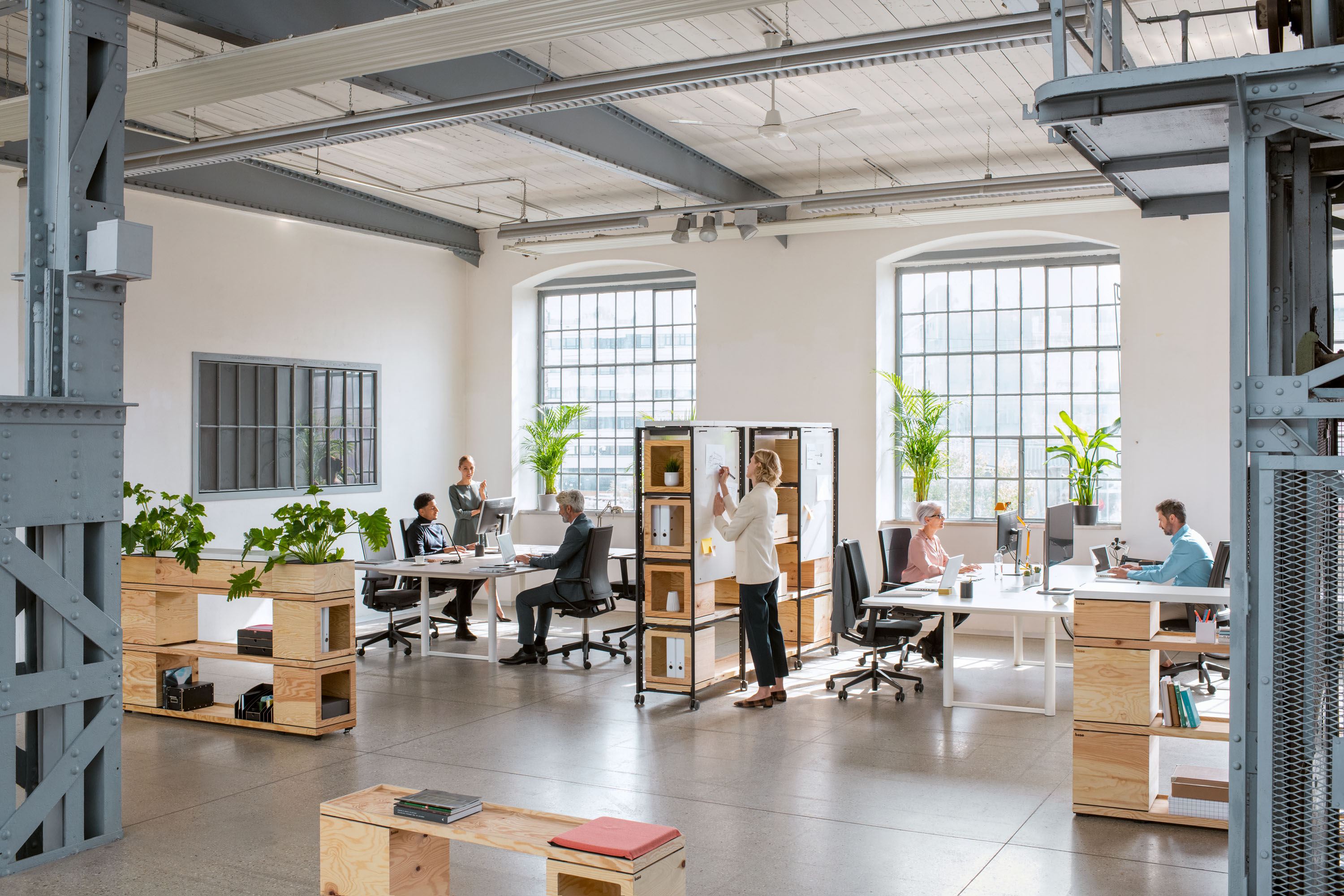 environnement de bureau hybride